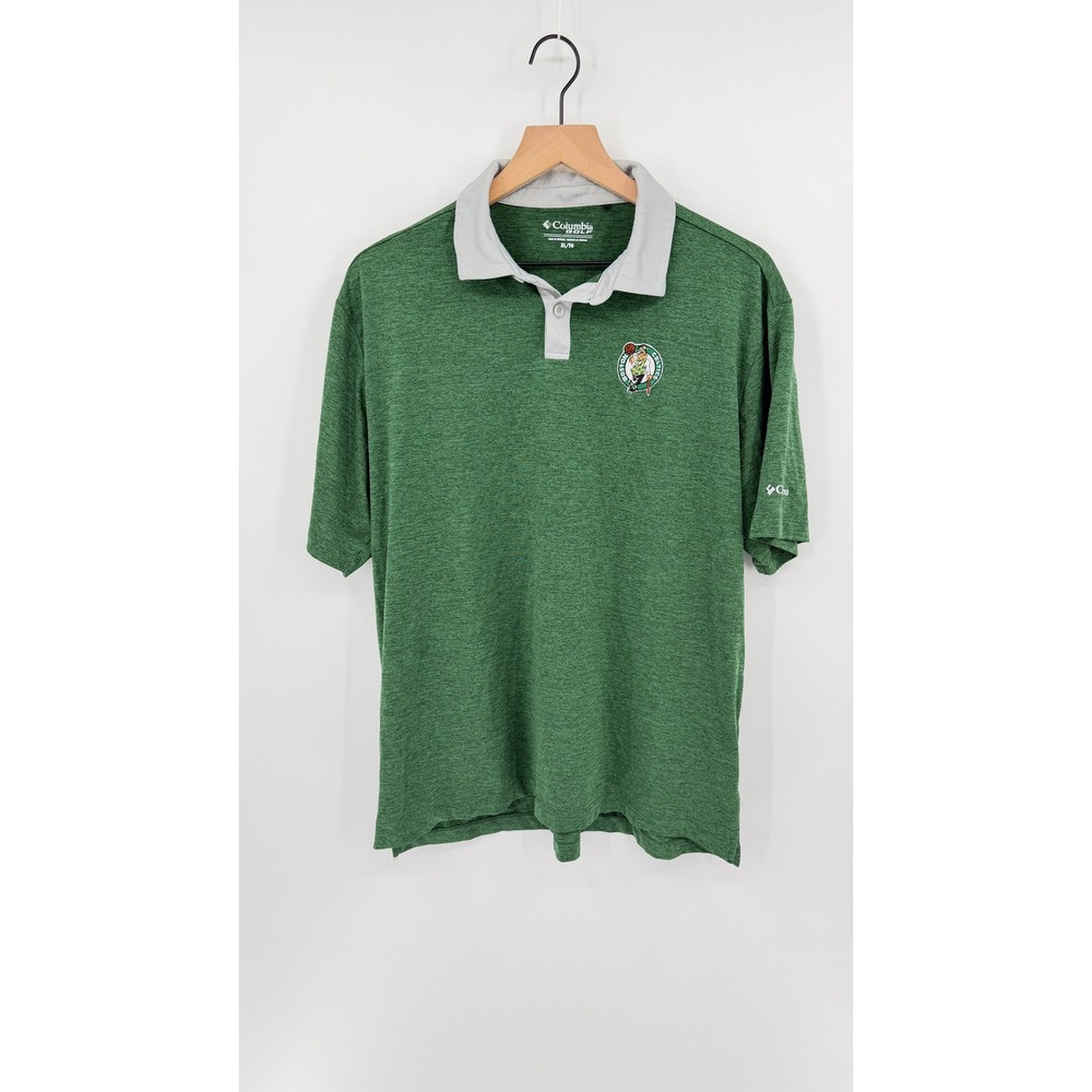 Boston Celtics NBA Columbia Performance Golf Polo XL Sporty Moisture Wicking